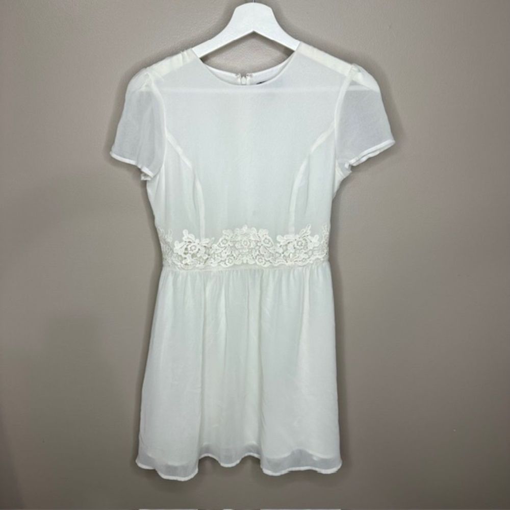 Topshop White‎ Fit Flare Mini Dress